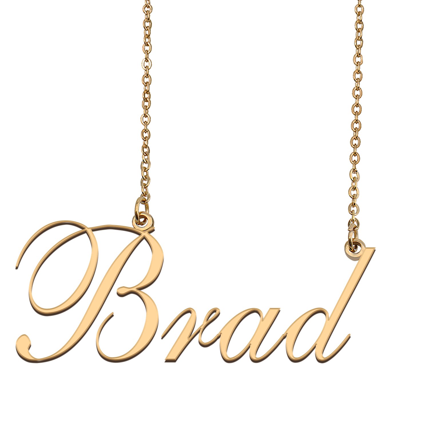 Custom Nameplate Necklace Personalized Jewelry Gifts for Women Brad