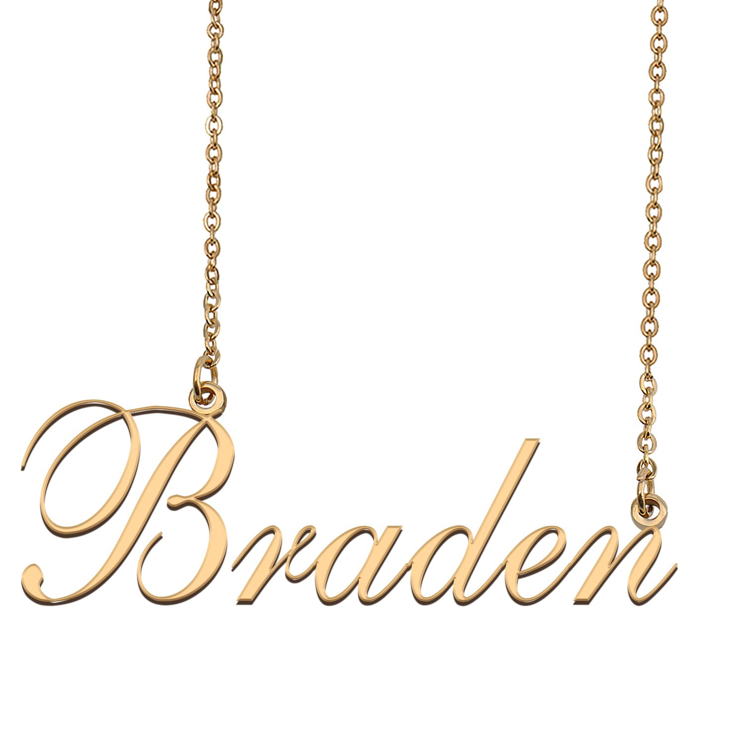 Custom Nameplate Necklace Personalized Jewelry Gifts for Women Braden