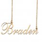 Custom Nameplate Necklace Personalized Jewelry Gifts for Women Braden