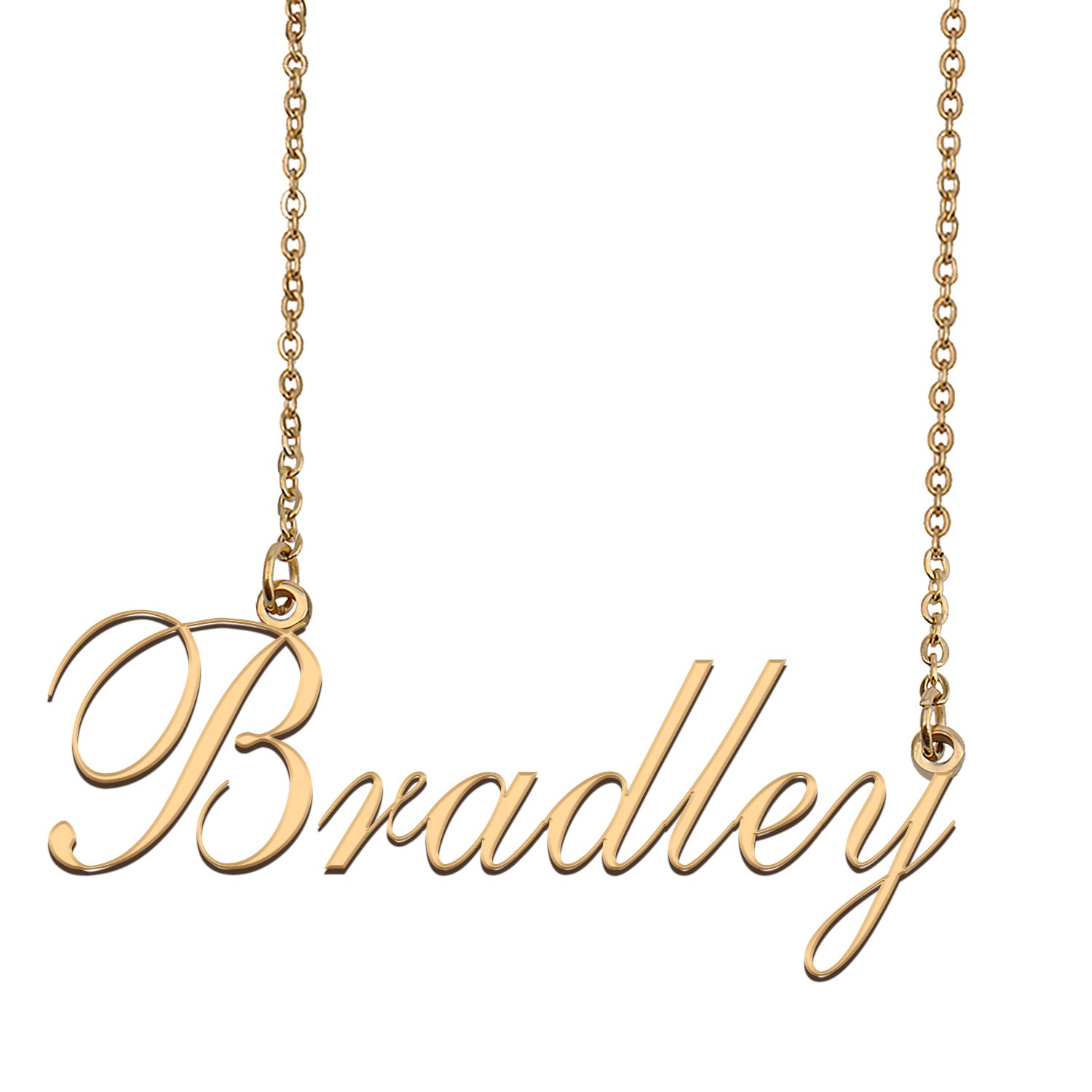 Custom Nameplate Necklace Personalized Jewelry Gifts for Women Bradley
