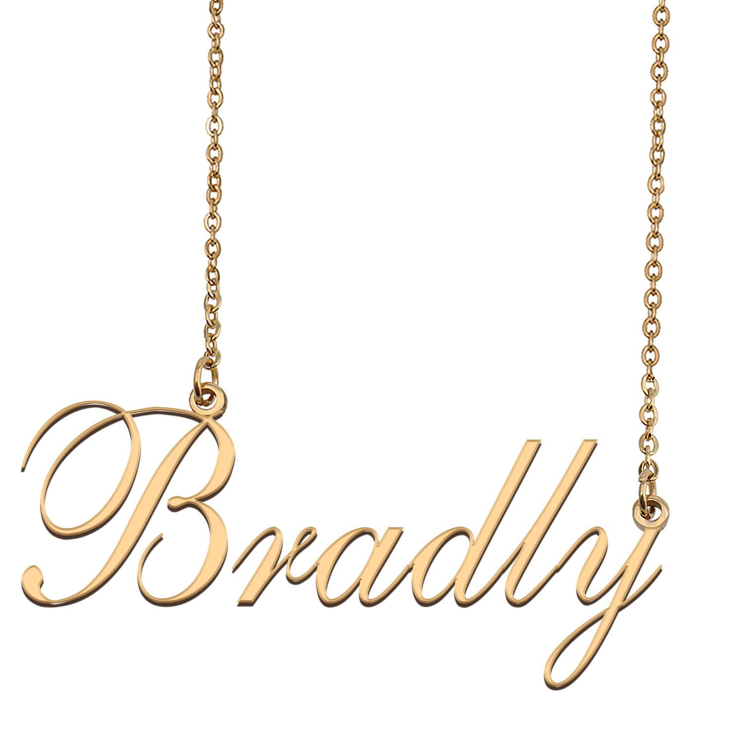 Custom Nameplate Necklace Personalized Jewelry Gifts for Women Bradly