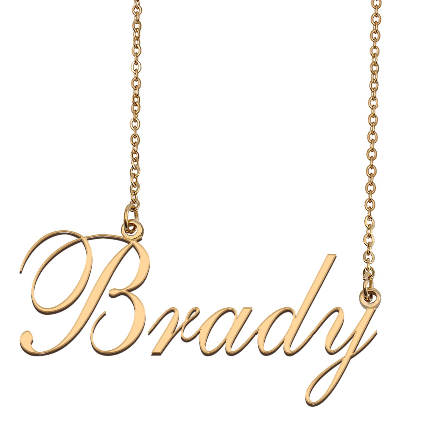 Custom Nameplate Necklace Personalized Jewelry Gifts for Women Brady