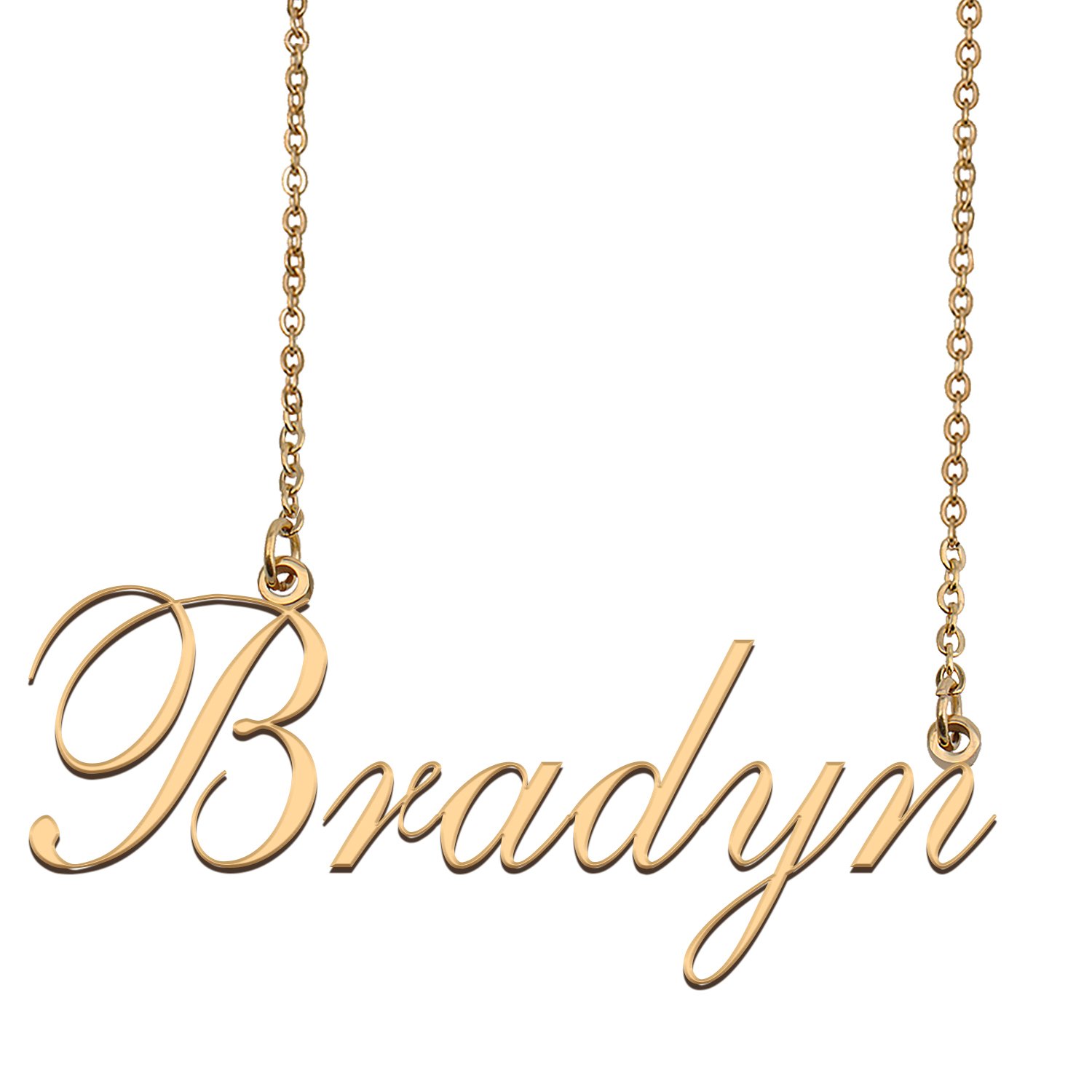 Custom Nameplate Necklace Personalized Jewelry Gifts for Women Bradyn