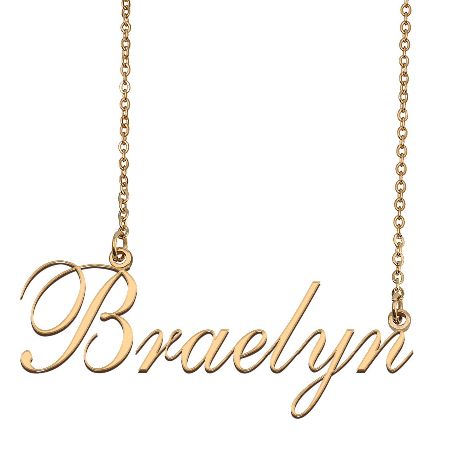 Custom Nameplate Necklace Personalized Jewelry Gifts for Women Braelyn