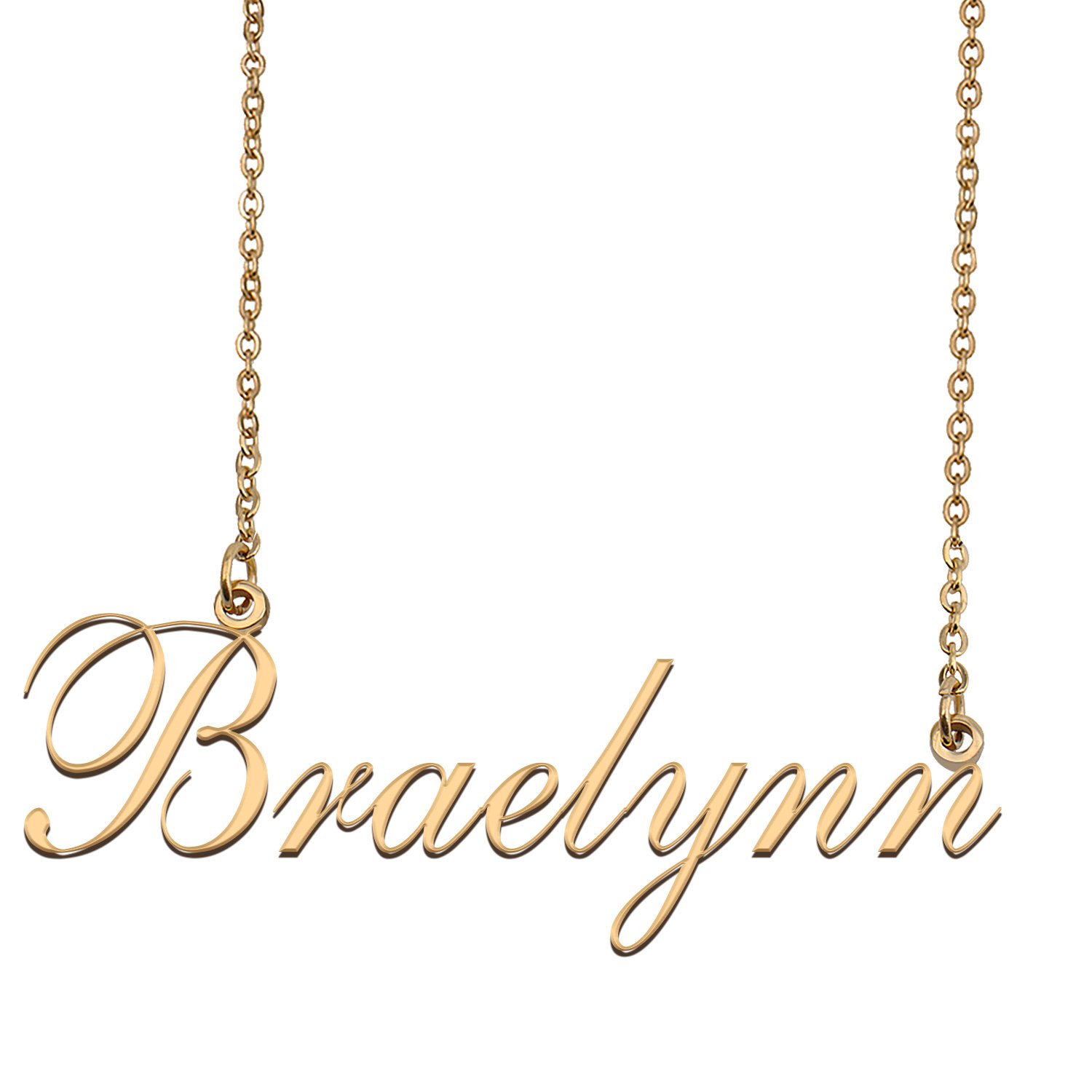 Custom Nameplate Necklace Personalized Jewelry Gifts for Women Braelynn
