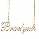 Custom Nameplate Necklace Personalized Jewelry Gifts for Women Braelynn