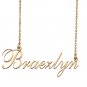 Custom Nameplate Necklace Personalized Jewelry Gifts for Women Braezlyn