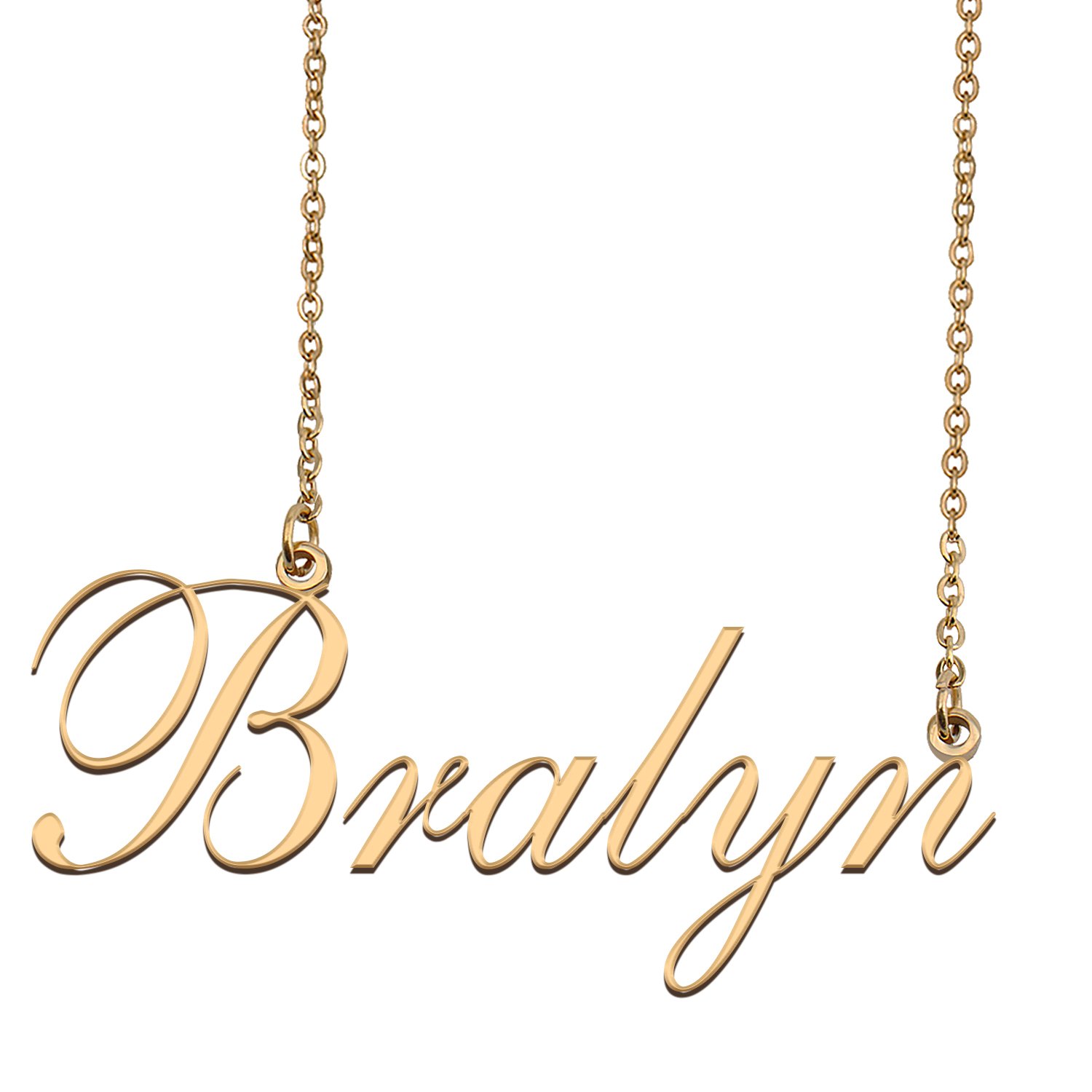 Custom Nameplate Necklace Personalized Jewelry Gifts for Women Bralyn