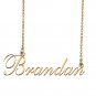 Custom Nameplate Necklace Personalized Jewelry Gifts for Women Brandan