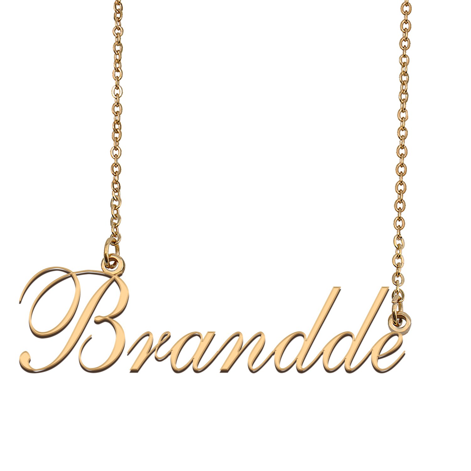 Custom Nameplate Necklace Personalized Jewelry Gifts for Women Brandde