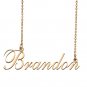 Custom Nameplate Necklace Personalized Jewelry Gifts for Women Brandon