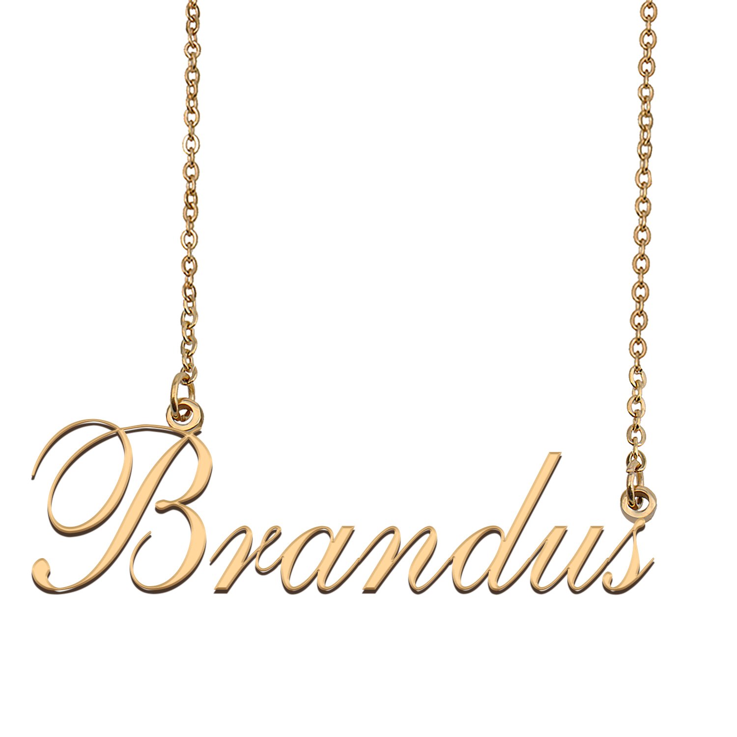 Custom Nameplate Necklace Personalized Jewelry Gifts for Women Brandus