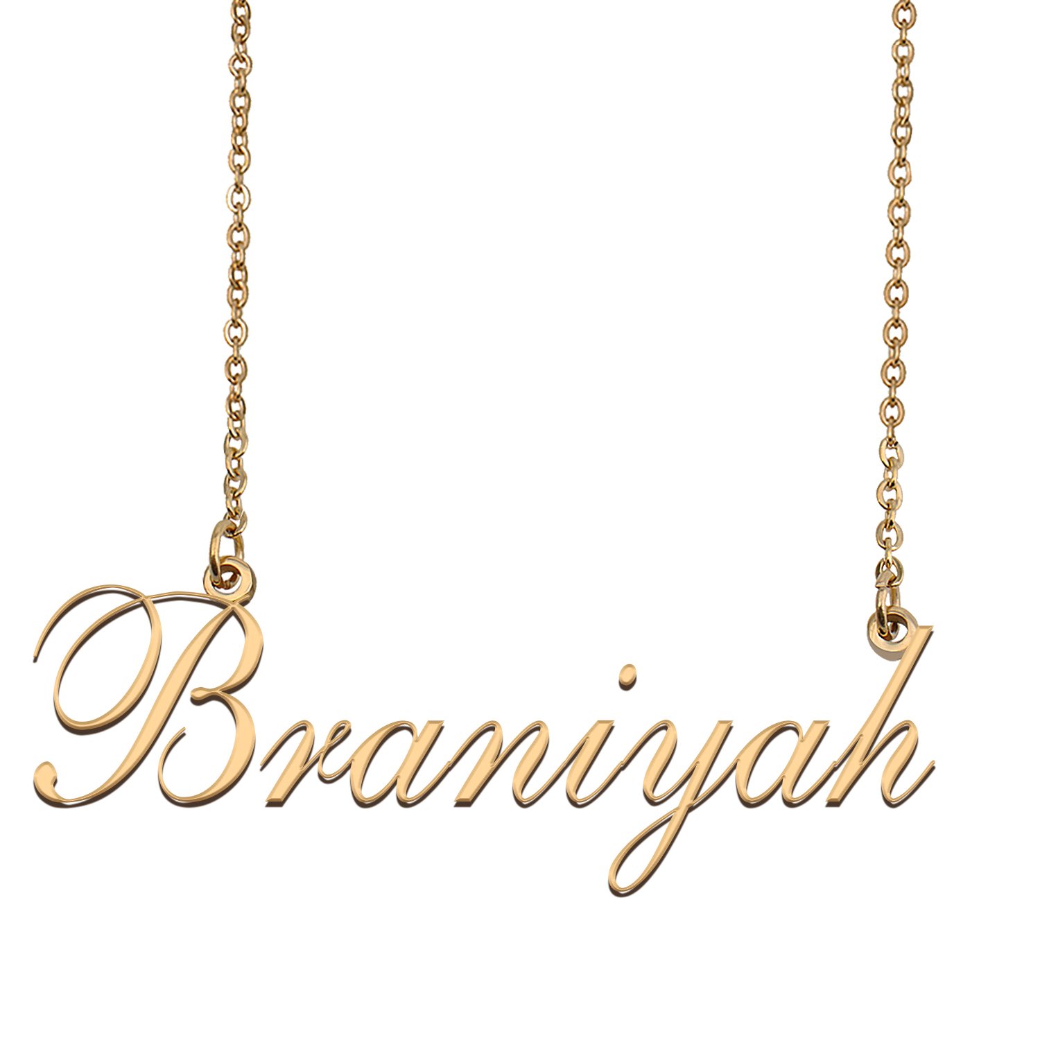 Custom Nameplate Necklace Personalized Jewelry Gifts for Women Braniyah