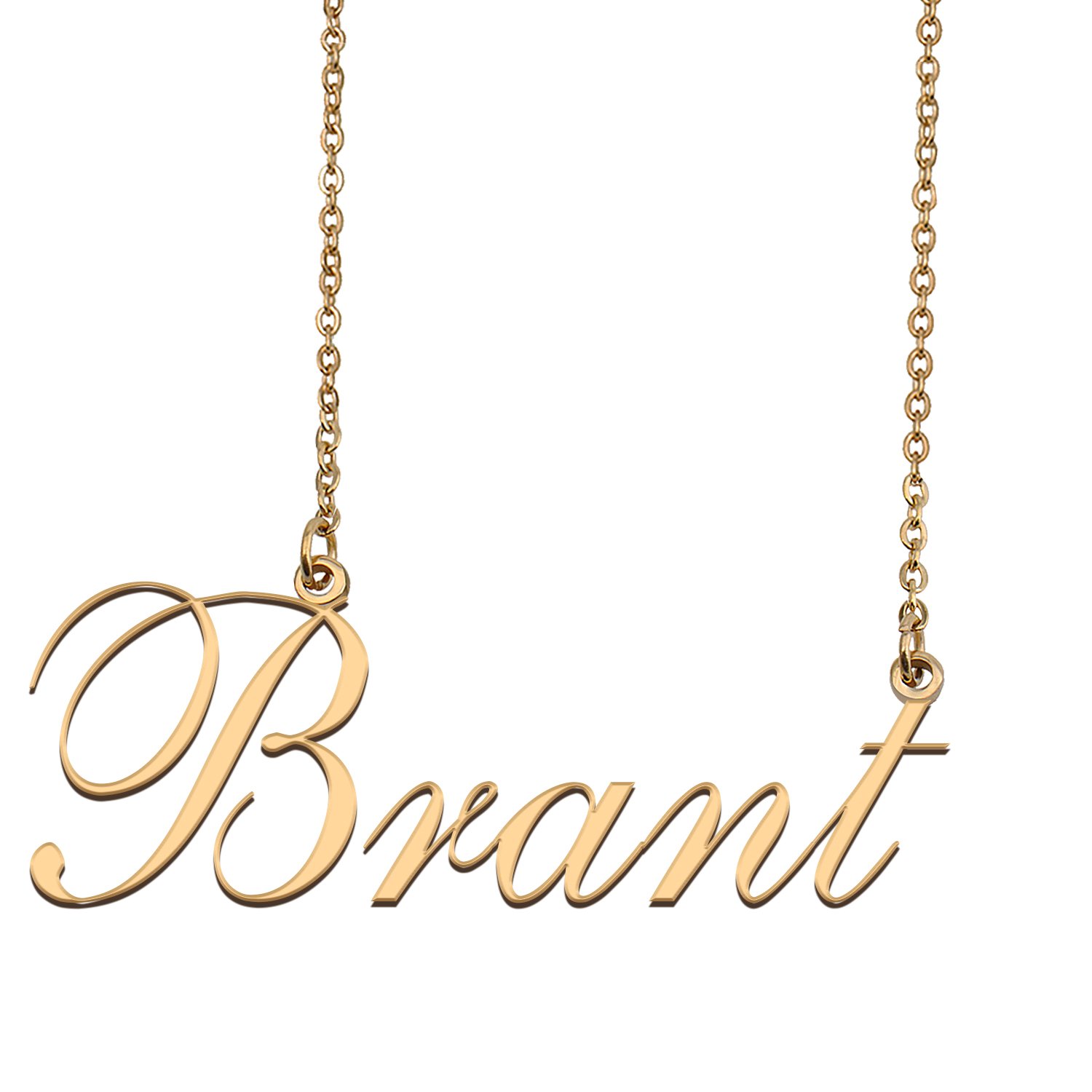 Custom Nameplate Necklace Personalized Jewelry Gifts for Women Brant
