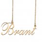 Custom Nameplate Necklace Personalized Jewelry Gifts for Women Brant