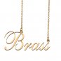 Custom Nameplate Necklace Personalized Jewelry Gifts for Women Brass