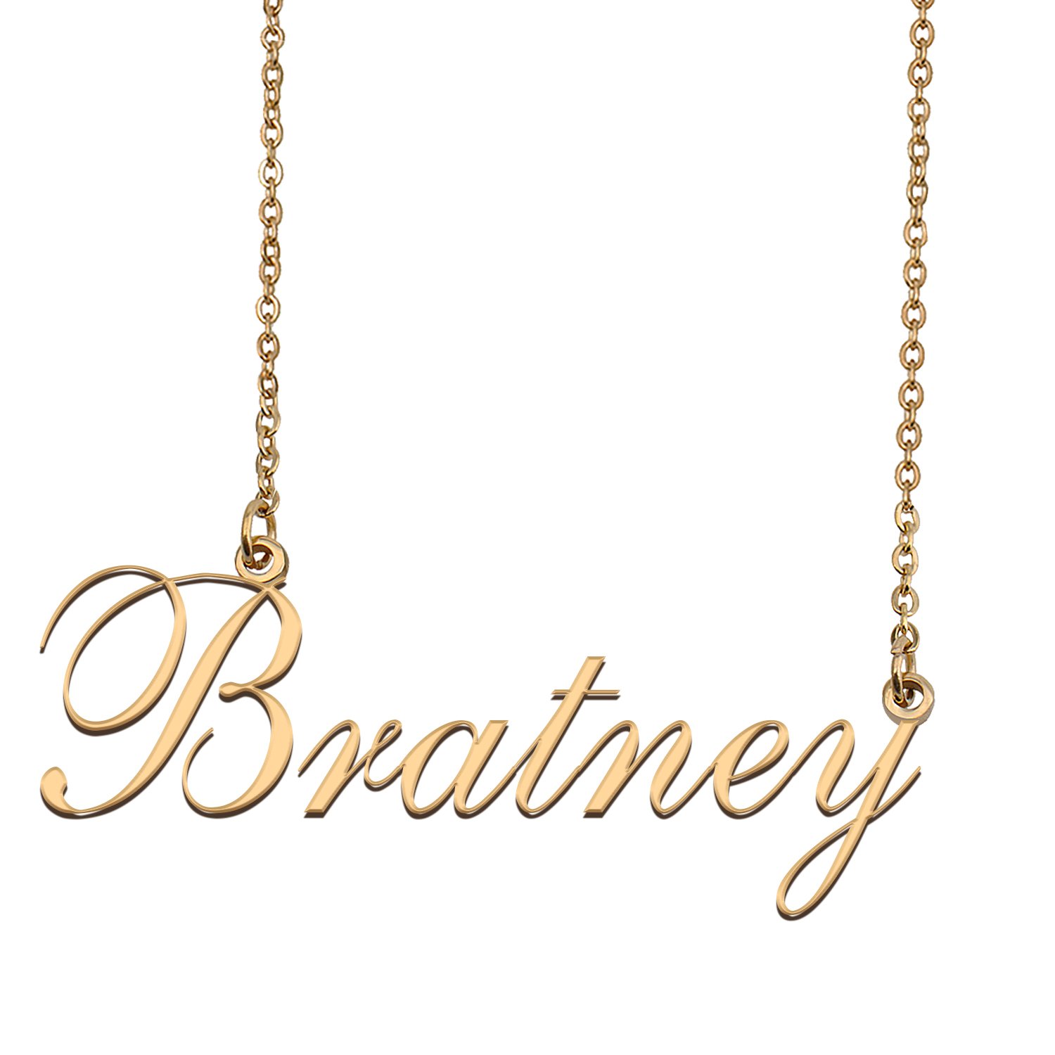 Custom Nameplate Necklace Personalized Jewelry Gifts for Women Bratney