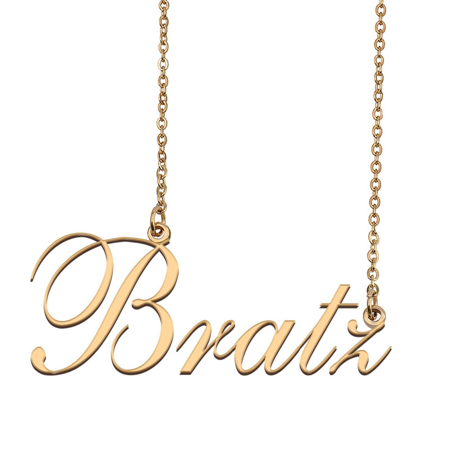 Custom Nameplate Necklace Personalized Jewelry Gifts for Women Bratz