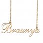 Custom Nameplate Necklace Personalized Jewelry Gifts for Women Braunya