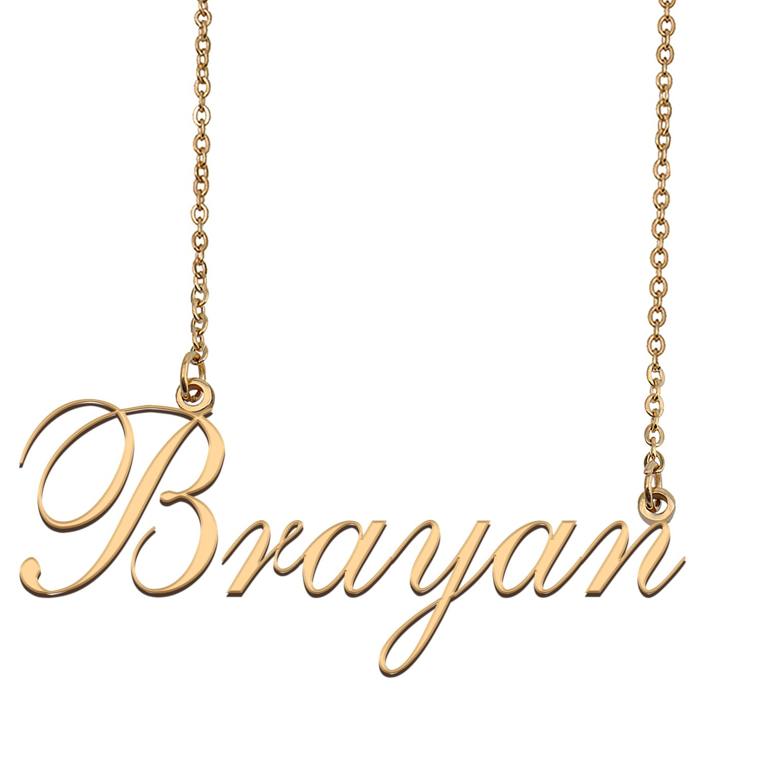 Custom Nameplate Necklace Personalized Jewelry Gifts for Women Brayan