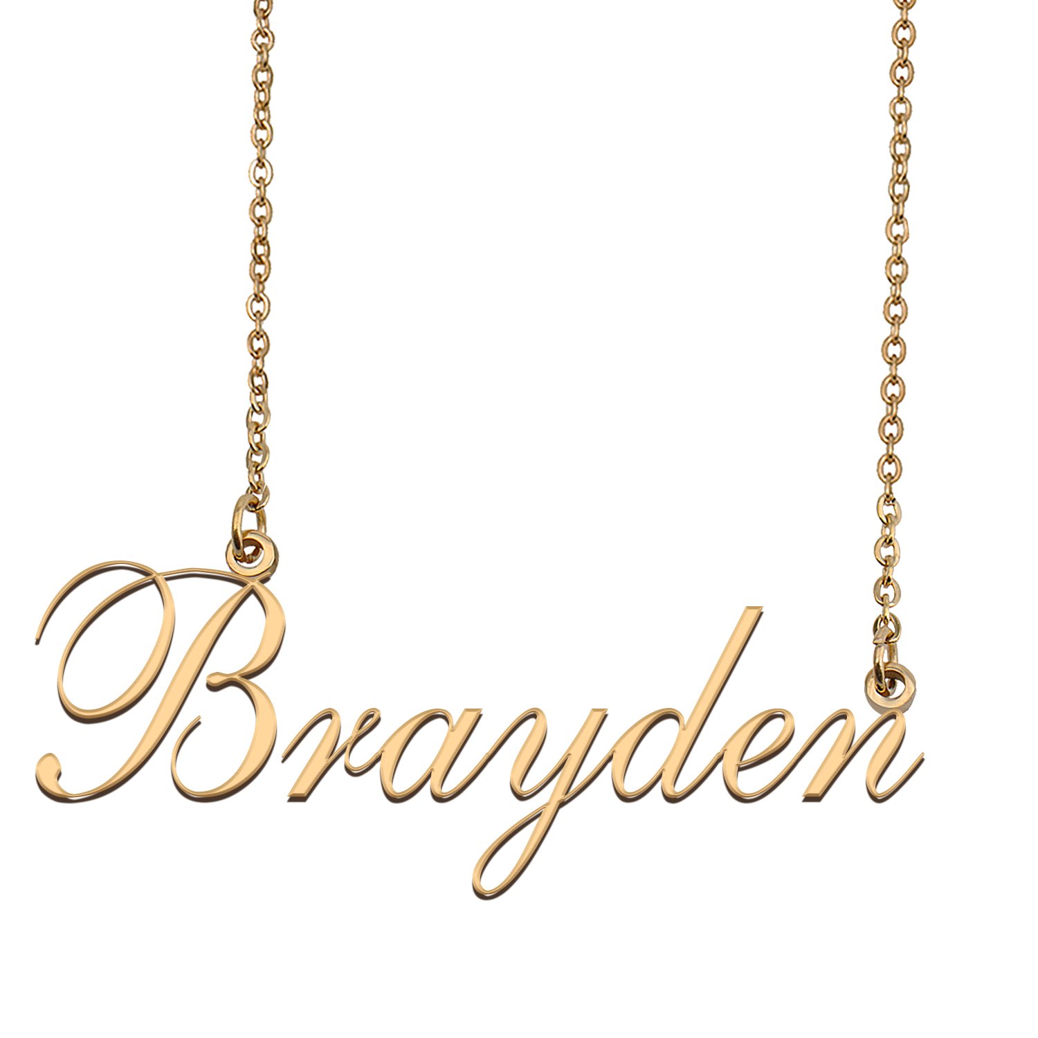 Custom Nameplate Necklace Personalized Jewelry Gifts for Women Brayden