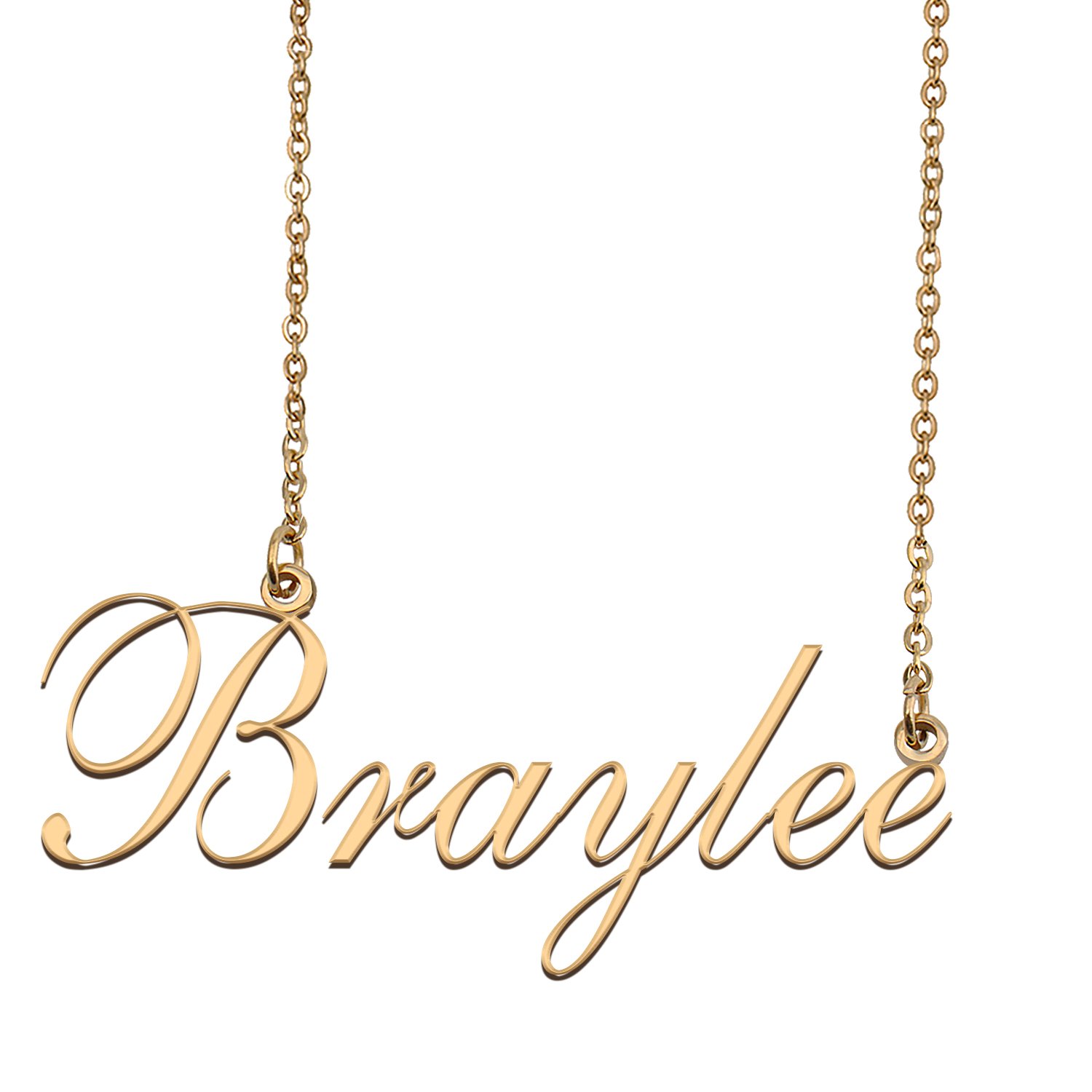 Custom Nameplate Necklace Personalized Jewelry Gifts for Women Braylee