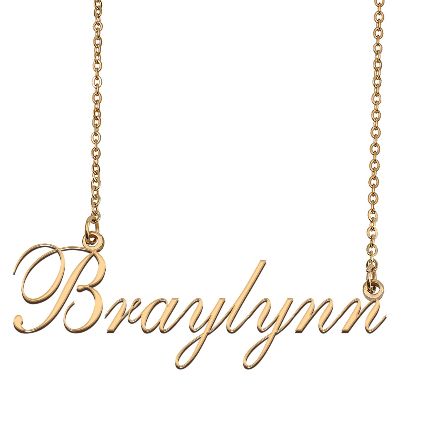Custom Nameplate Necklace Personalized Jewelry Gifts for Women Braylynn
