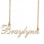 Custom Nameplate Necklace Personalized Jewelry Gifts for Women Braylynn