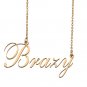 Custom Nameplate Necklace Personalized Jewelry Gifts for Women Brazy