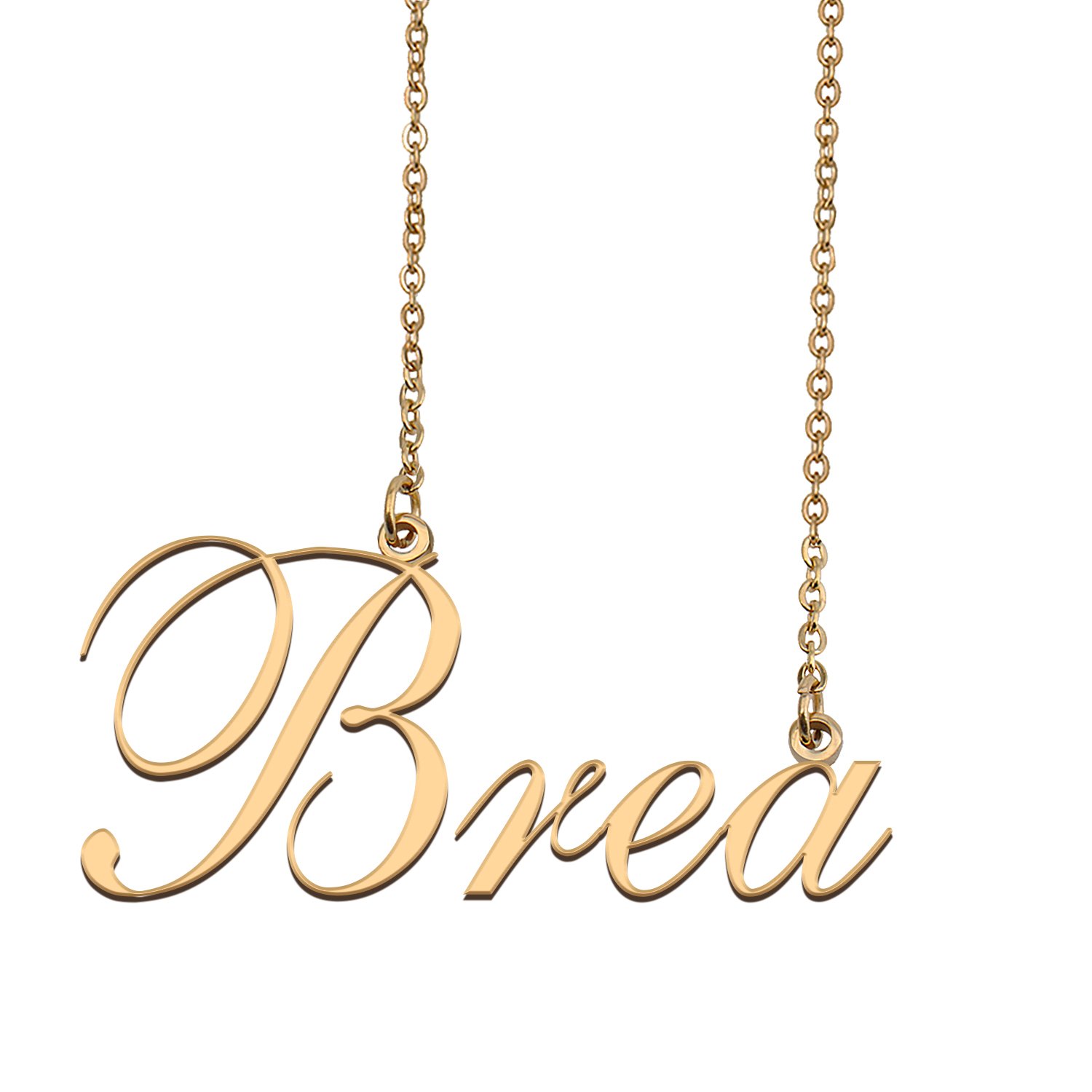 Custom Nameplate Necklace Personalized Jewelry Gifts for Women Brea