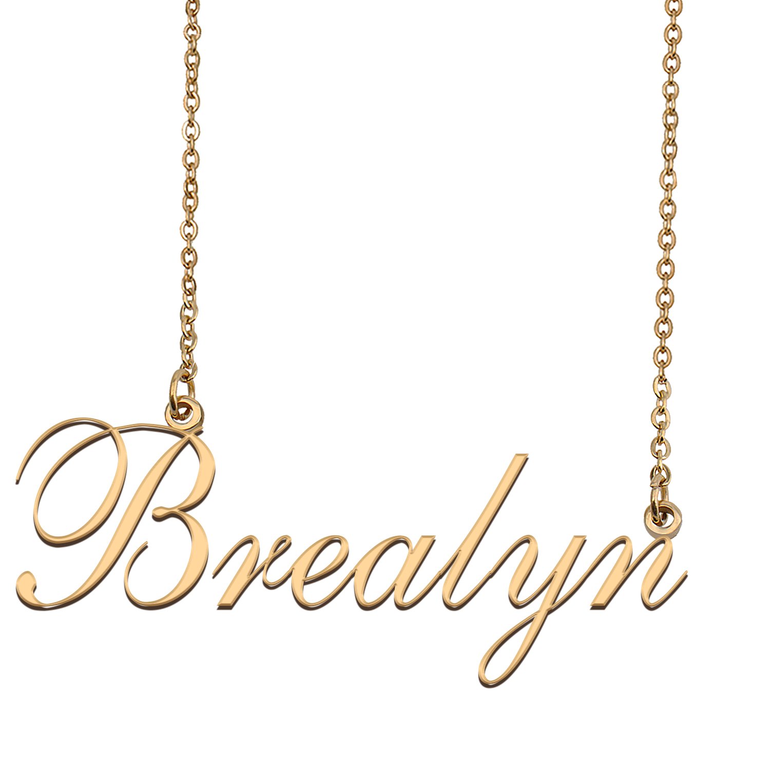 Custom Nameplate Necklace Personalized Jewelry Gifts for Women Brealyn