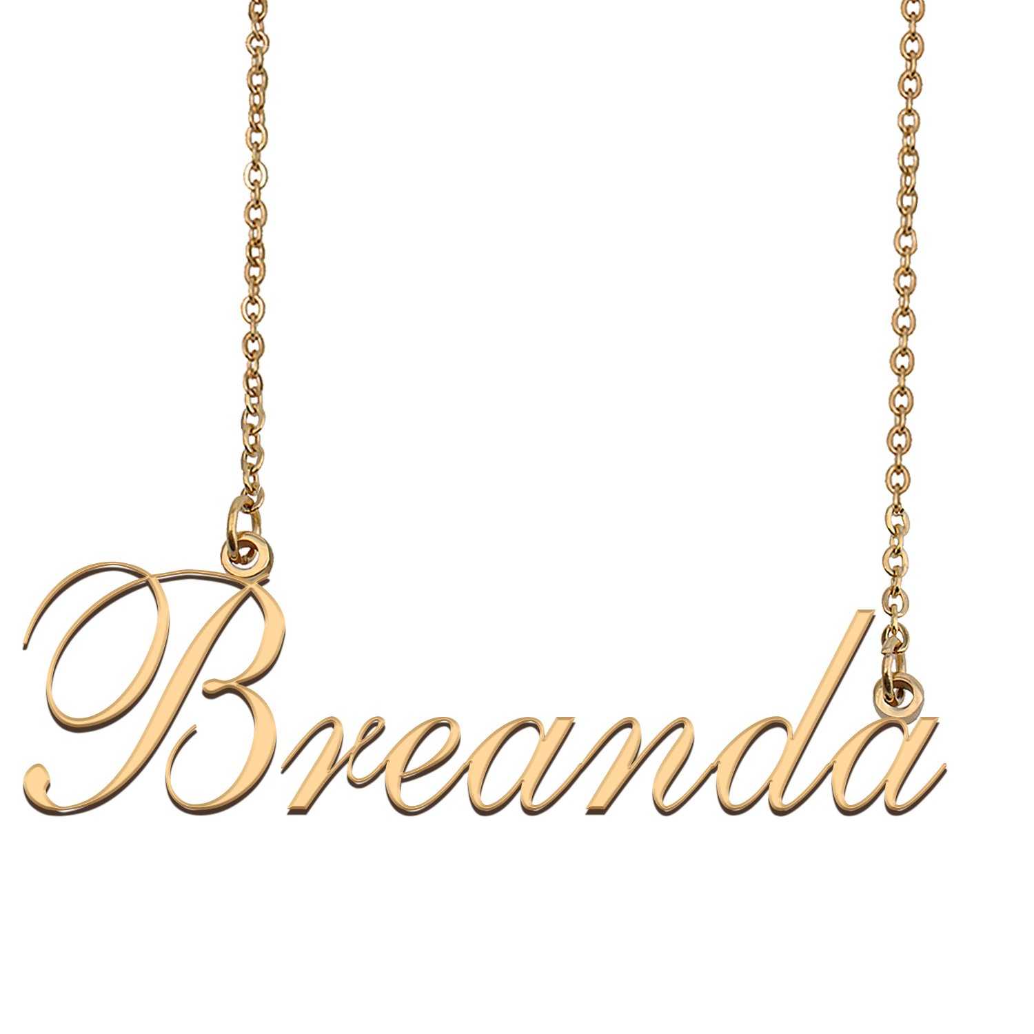 Custom Nameplate Necklace Personalized Jewelry Gifts for Women Breanda
