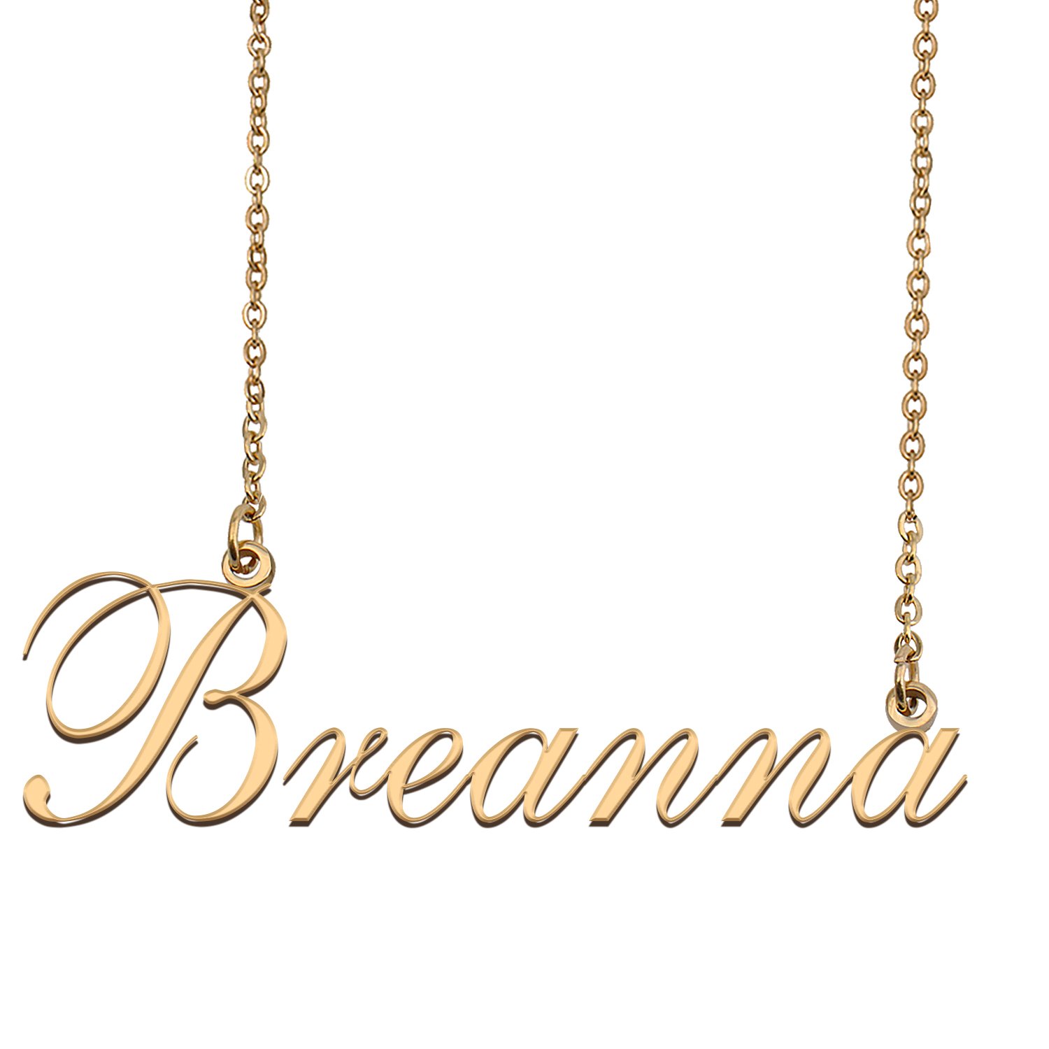 Custom Nameplate Necklace Personalized Jewelry Gifts for Women Breanna