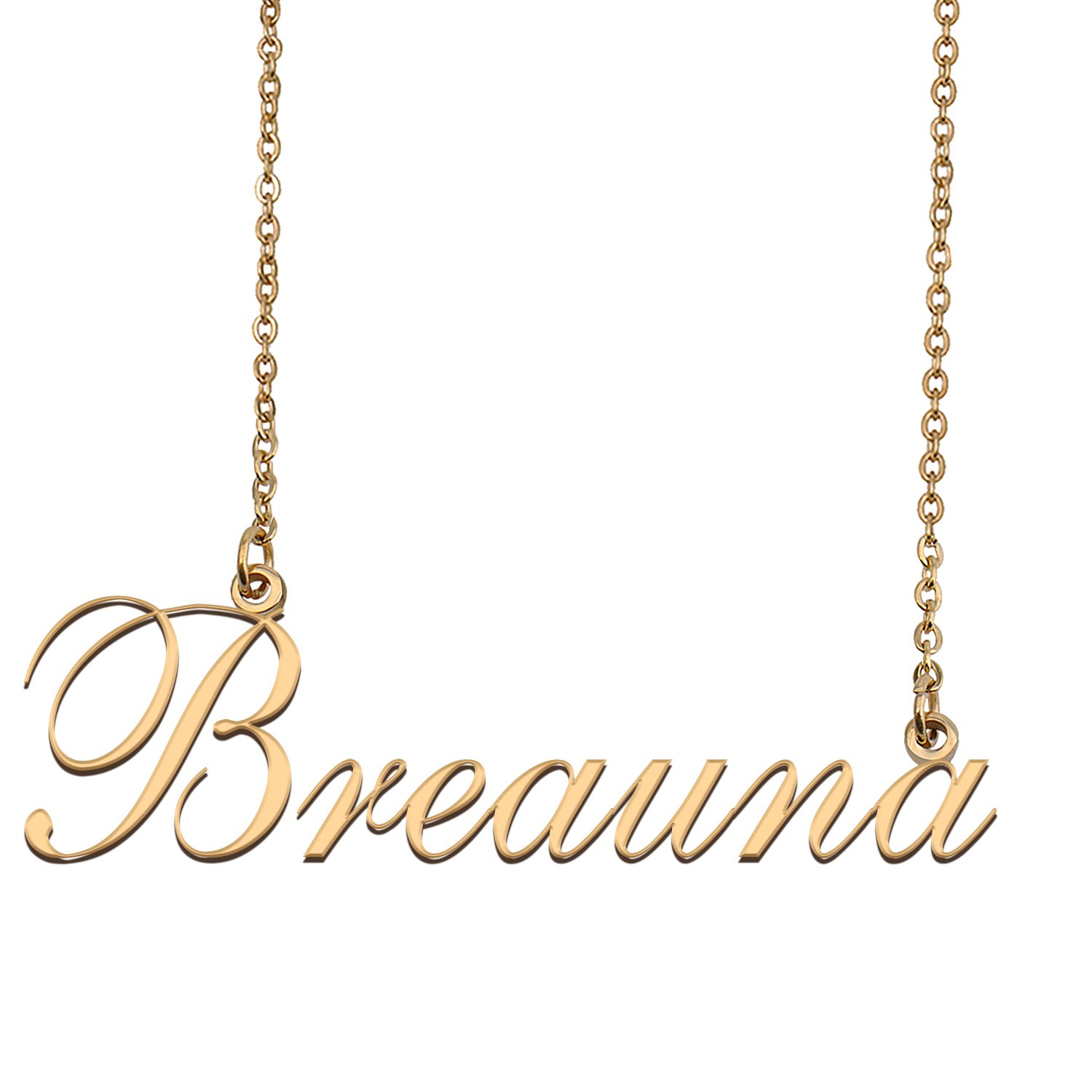 Custom Nameplate Necklace Personalized Jewelry Gifts for Women Breauna