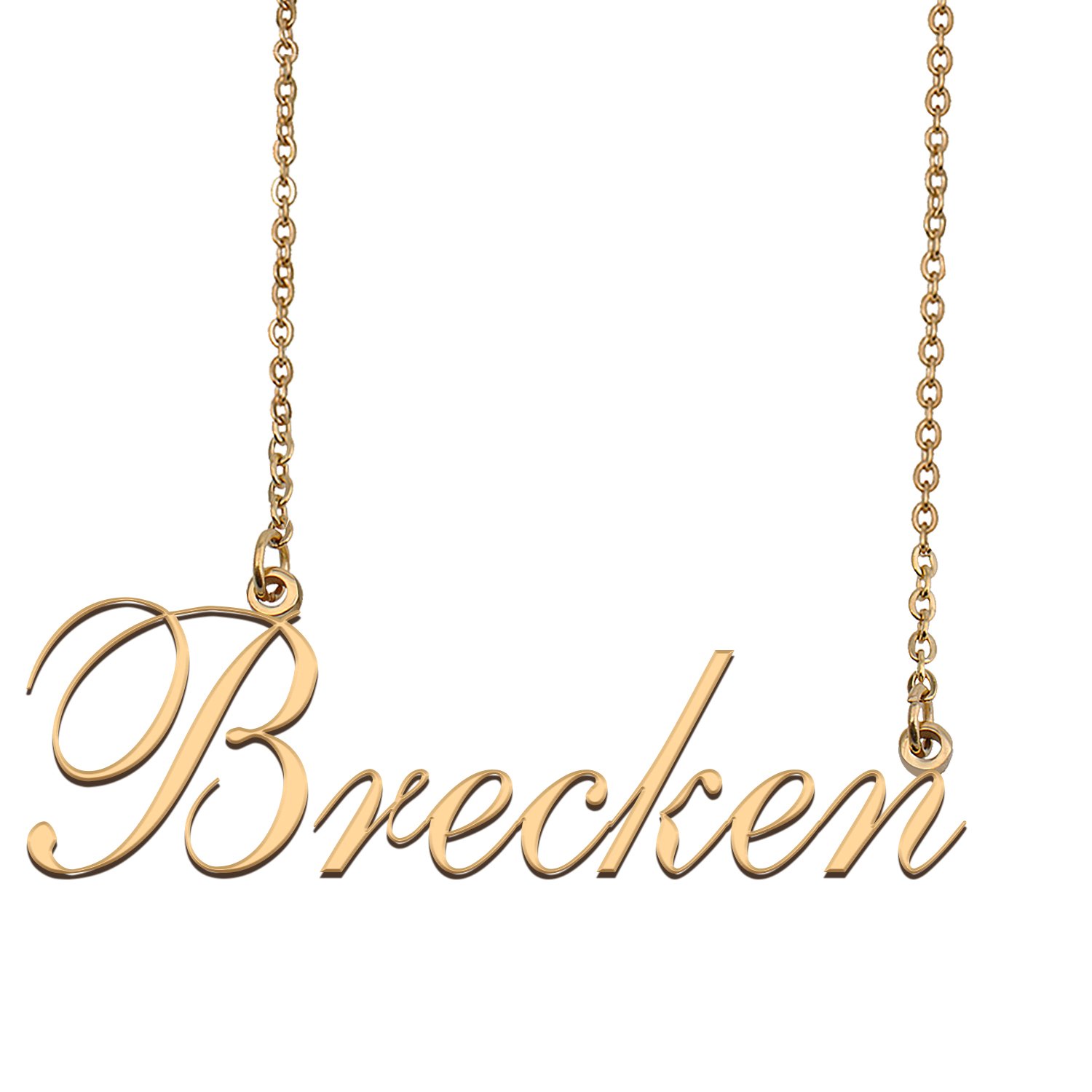 Custom Nameplate Necklace Personalized Jewelry Gifts for Women Brecken