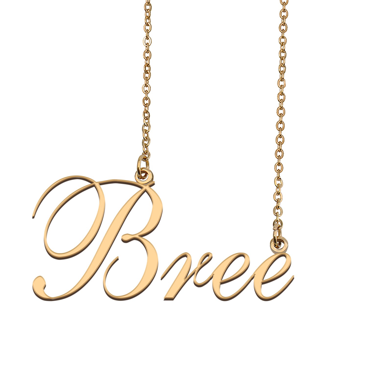 Custom Nameplate Necklace Personalized Jewelry Gifts for Women Bree
