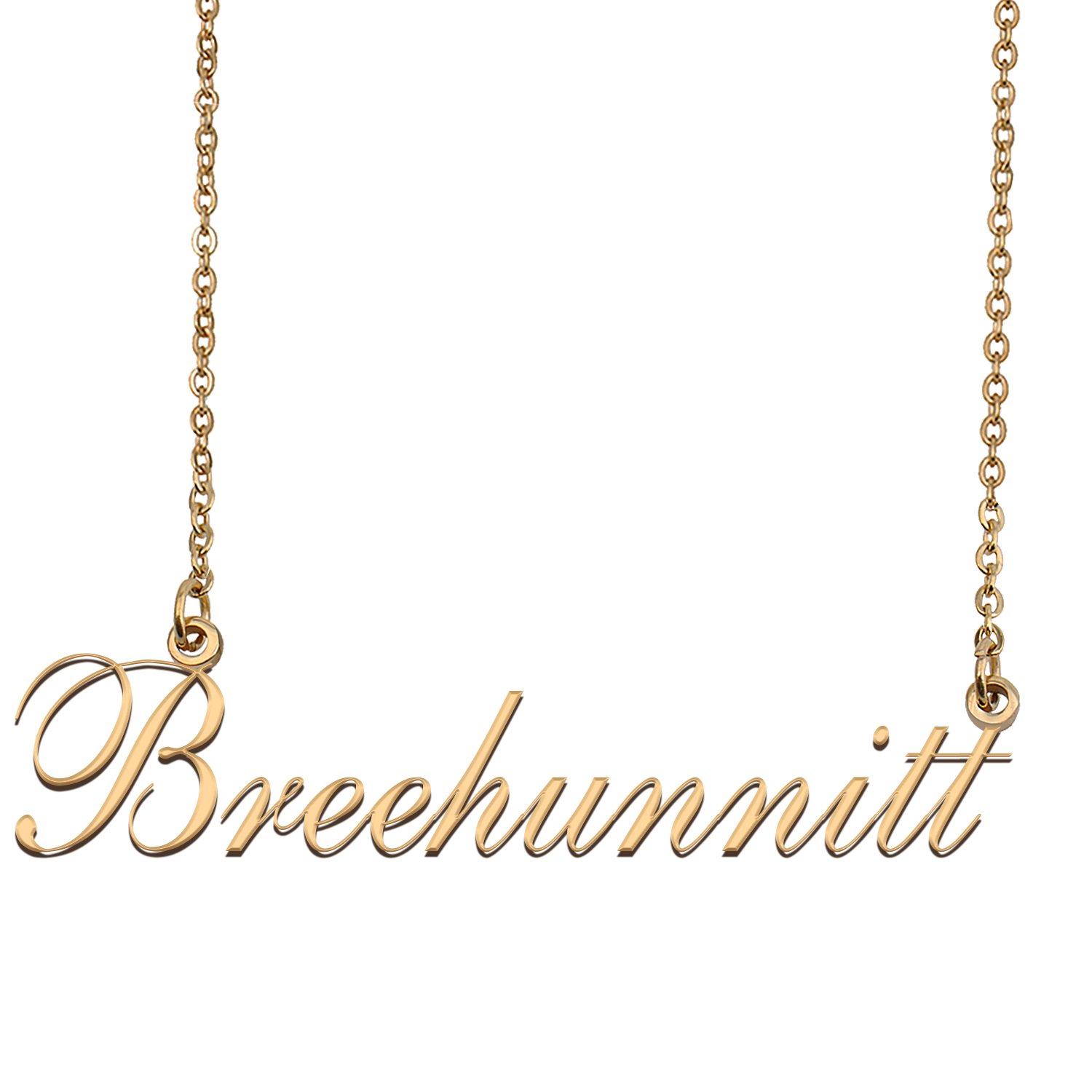 Custom Nameplate Necklace Personalized Jewelry Gifts for Women Breehunnitt
