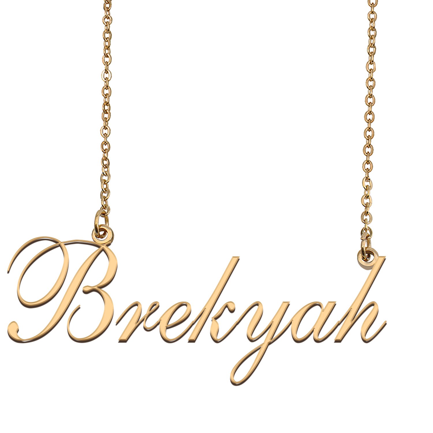 Custom Nameplate Necklace Personalized Jewelry Gifts for Women Brekyah