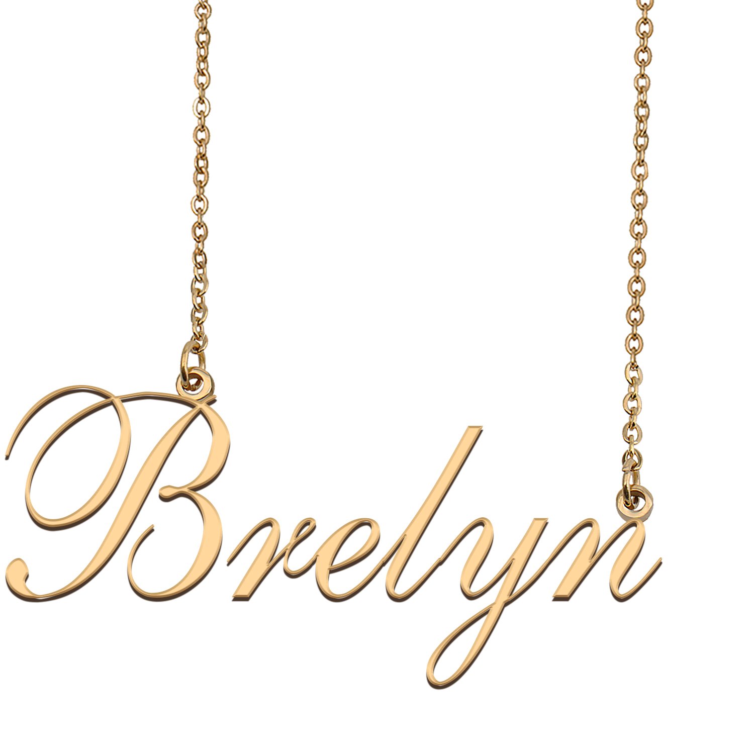 Custom Nameplate Necklace Personalized Jewelry Gifts for Women Brelyn
