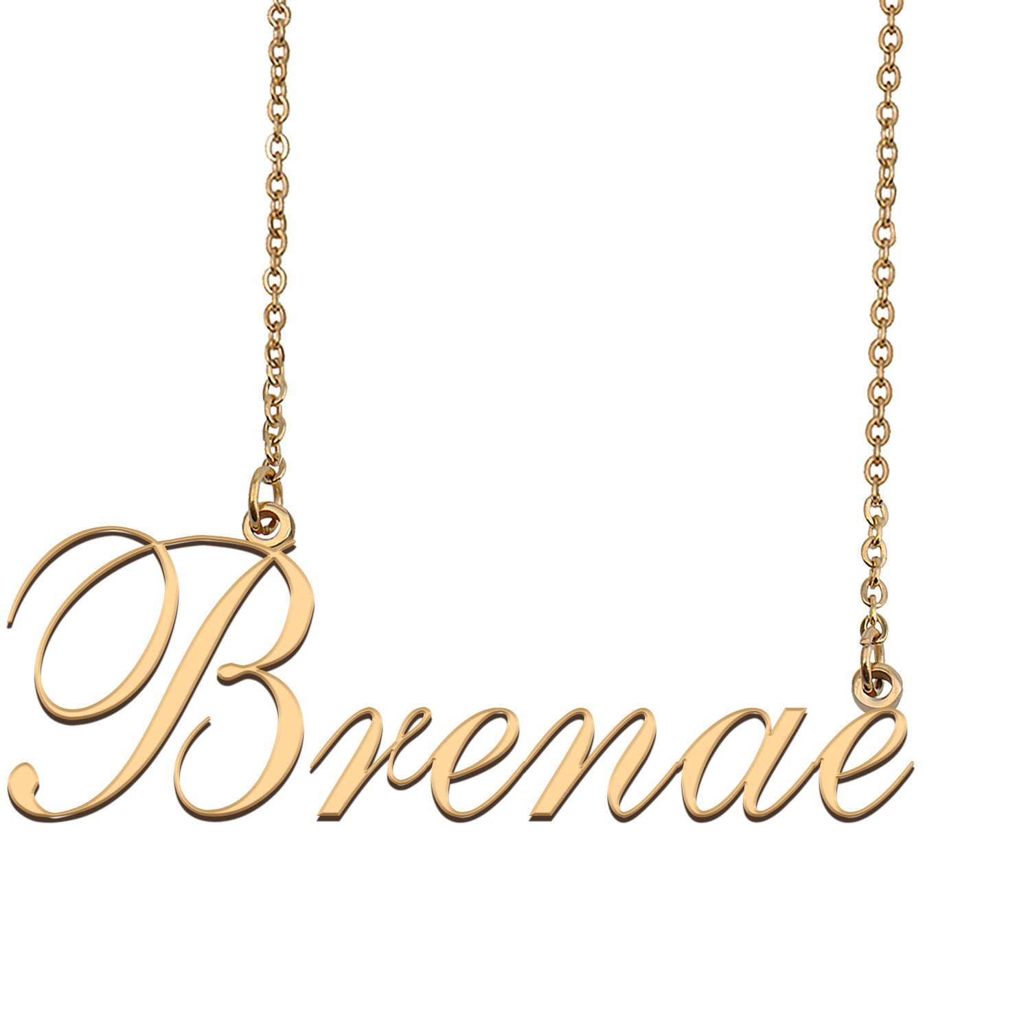 Custom Nameplate Necklace Personalized Jewelry Gifts for Women Brenae