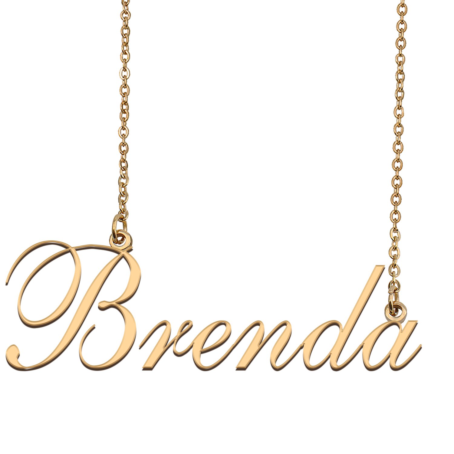Custom Nameplate Necklace Personalized Jewelry Gifts for Women Brenda