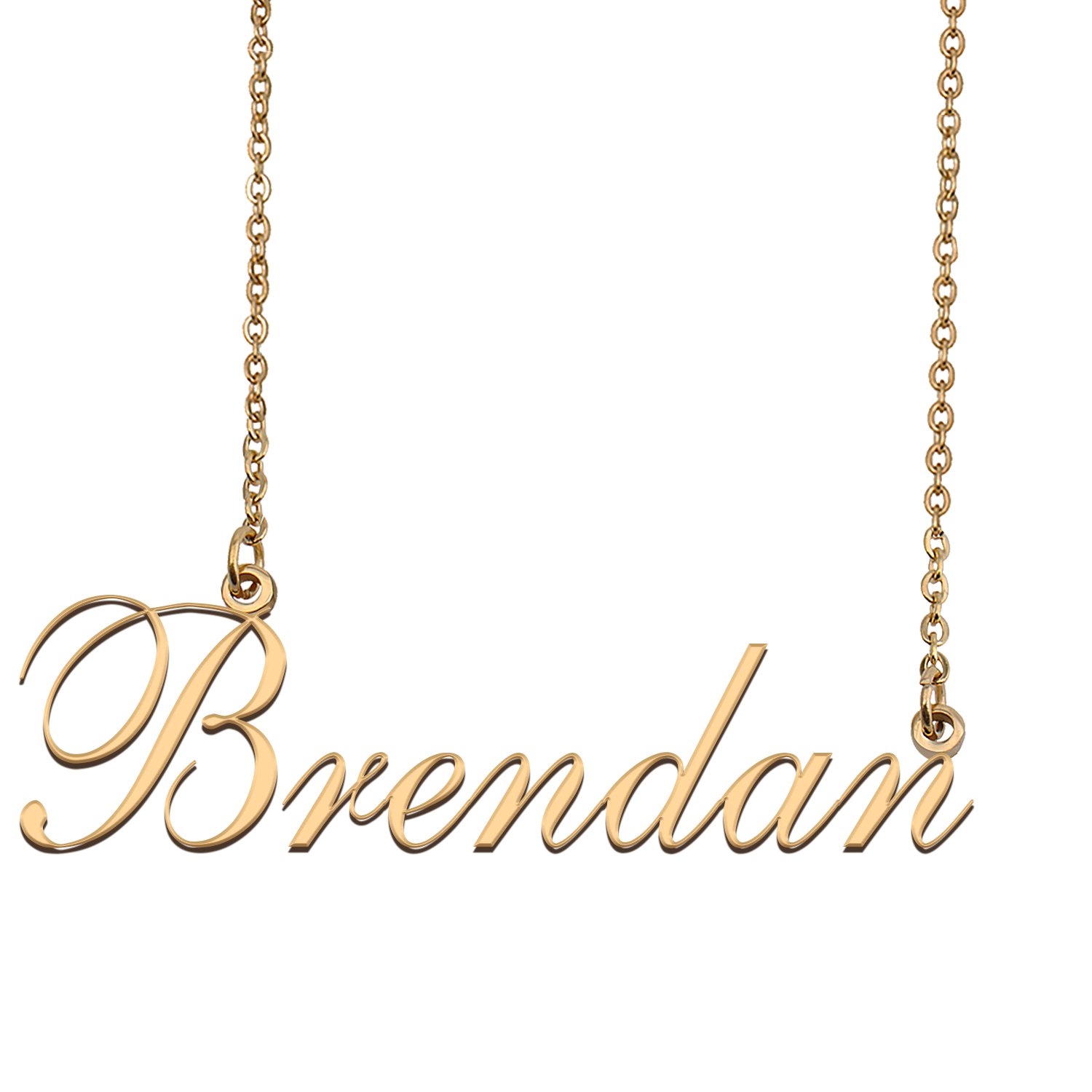 Custom Nameplate Necklace Personalized Jewelry Gifts for Women Brendan
