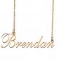 Custom Nameplate Necklace Personalized Jewelry Gifts for Women Brendan