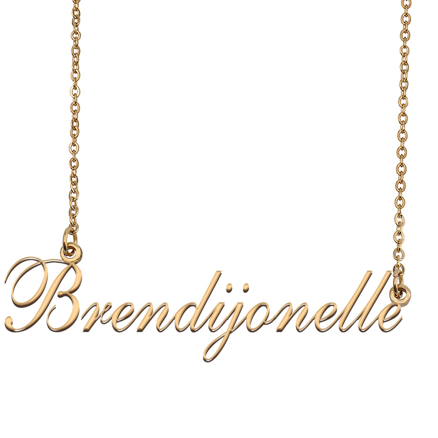 Custom Nameplate Necklace Personalized Jewelry Gifts for Women Brendijonelle