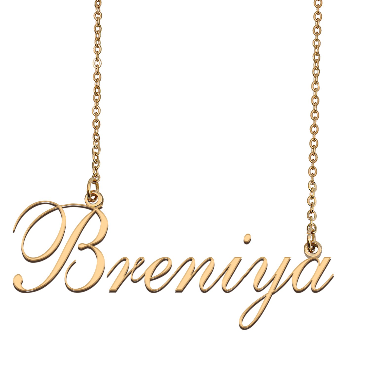 Custom Nameplate Necklace Personalized Jewelry Gifts for Women Breniya