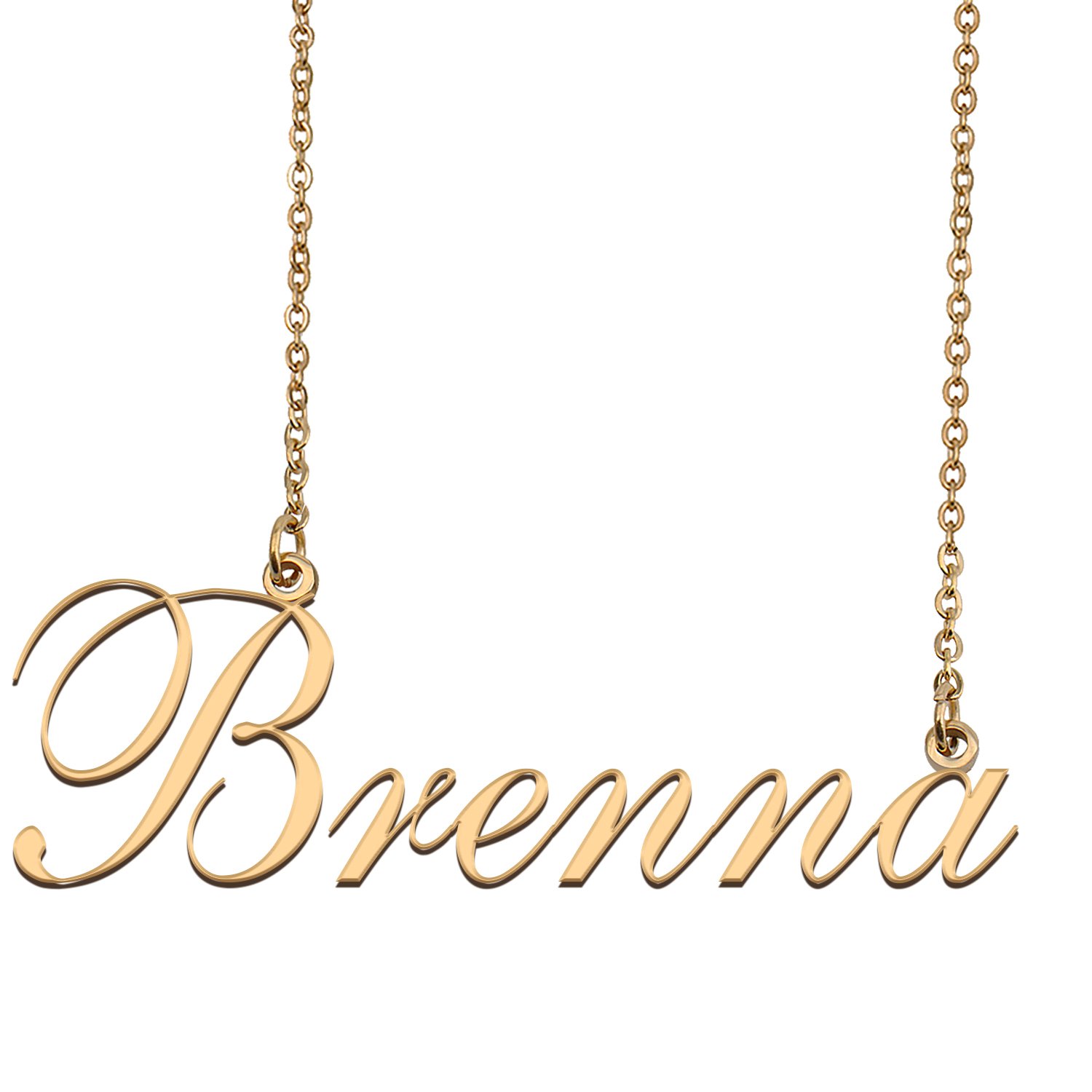 Custom Nameplate Necklace Personalized Jewelry Gifts for Women Brenna