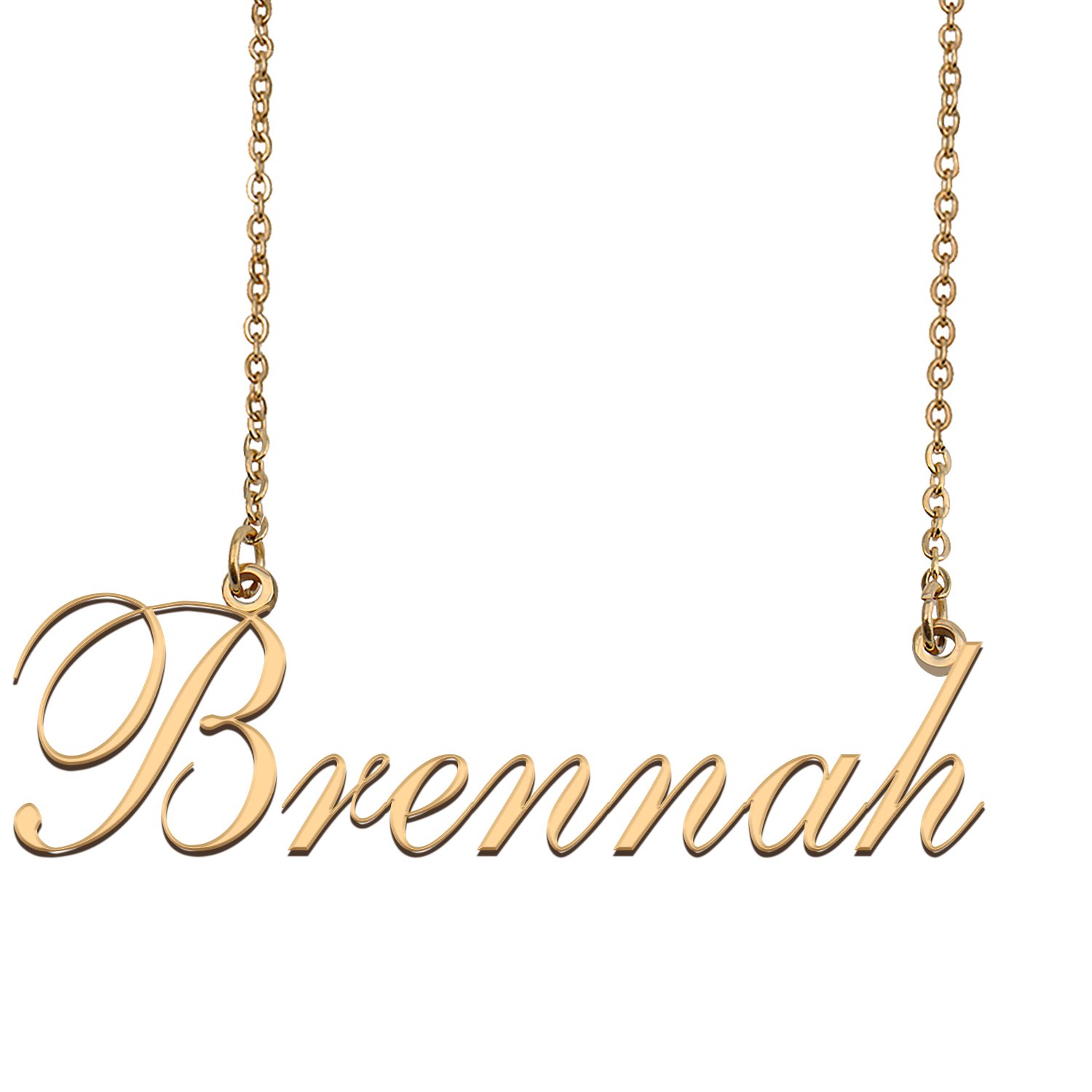 Custom Nameplate Necklace Personalized Jewelry Gifts for Women Brennah