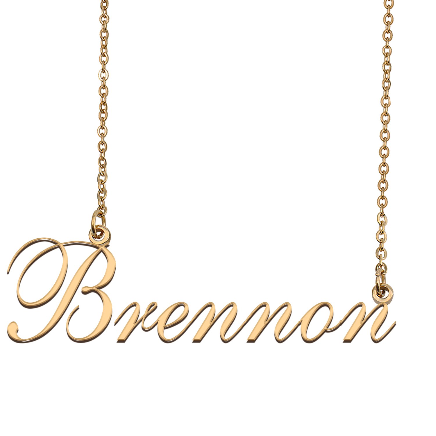 Custom Nameplate Necklace Personalized Jewelry Gifts for Women Brennon