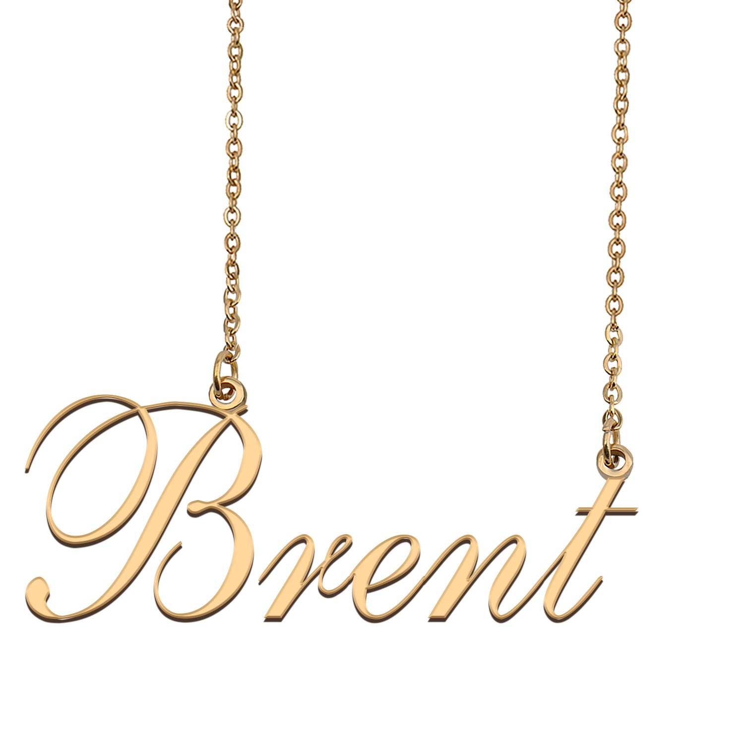 Custom Nameplate Necklace Personalized Jewelry Gifts for Women Brent