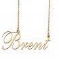Custom Nameplate Necklace Personalized Jewelry Gifts for Women Brent
